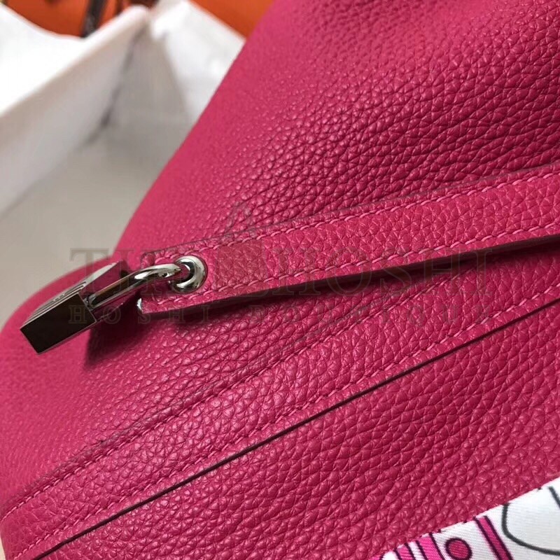 H**me5 Peach Picotin Lock MM 22cm Handmade Bag Master Quality