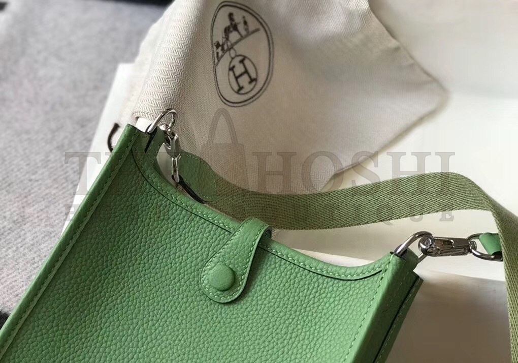 H**me5 Evelyne III TPM Bag In Vert Criquet Clemence Leather Master Quality