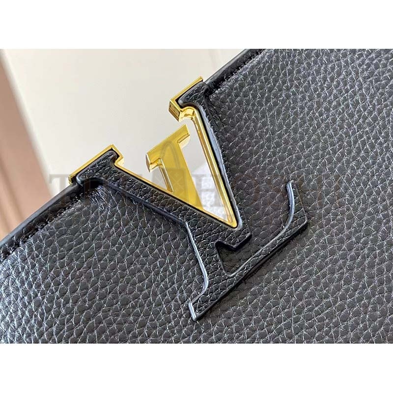 L0vis Vvtt0n LV Women Capucines MM Handbag Black Gray Taurillon Leather Master Quality