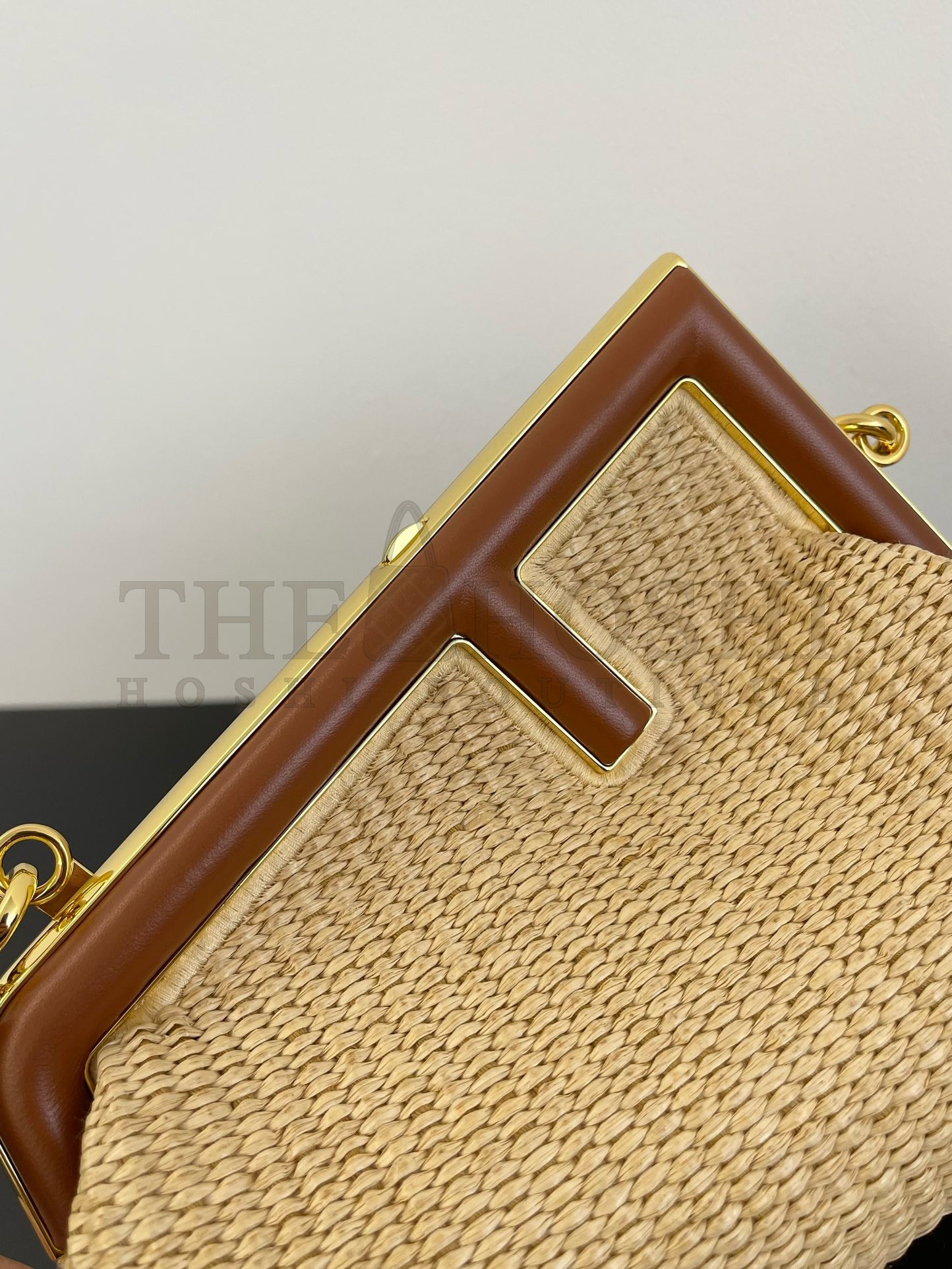 F**di First Small Bag in Natural Raffia Straw Master Quality