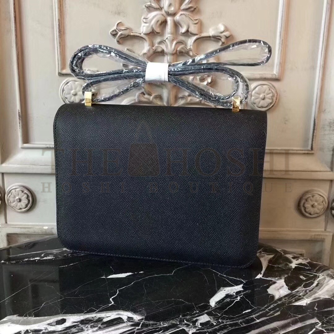 H**me5 Black Constance MM 24cm Epsom Leather Bag Master Quality