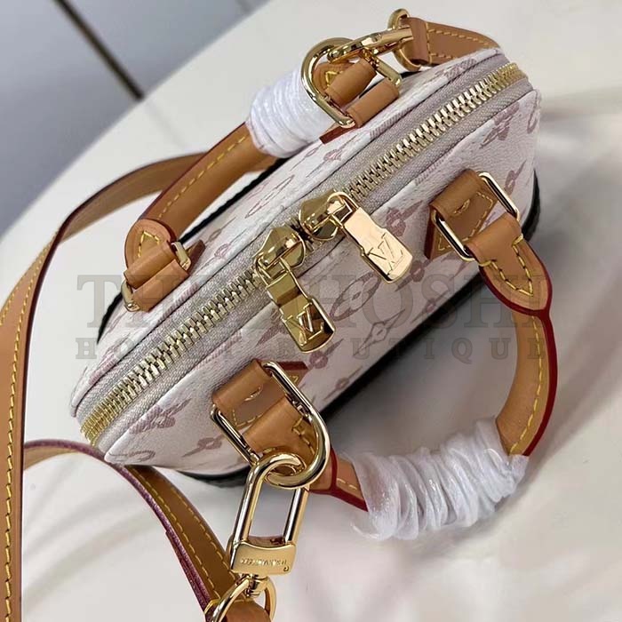 L0vis Vvtt0n LV Women Nano Alma Handbag Monogram Dune Coated Canvas Cowhide-Leather M46895 Master Quality