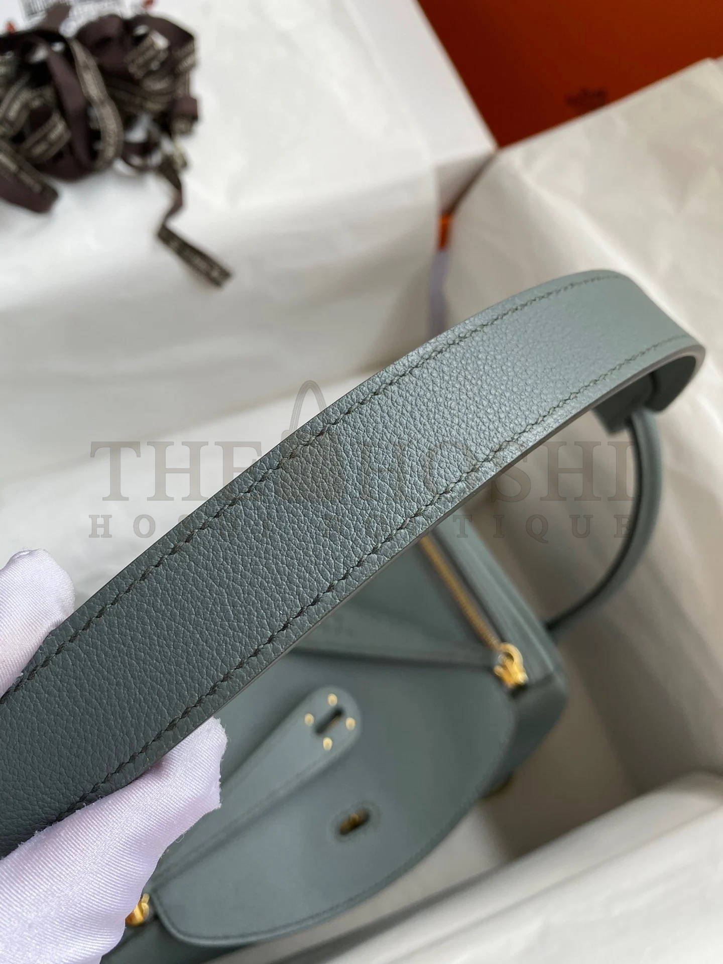H**me5 Lindy 26 Handmade Bag In Vert Amande Evercolor Leather Master Quality