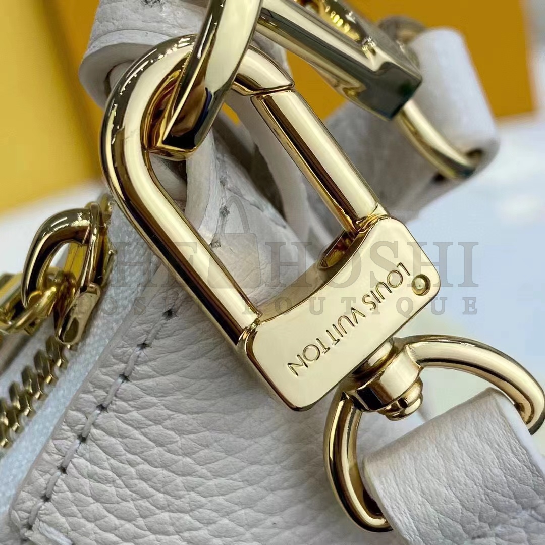 L0vis Vvtt0n LV Women Bagatelle Beige Handbag Printed Embossed Grained Cowhide Leather Master Quality