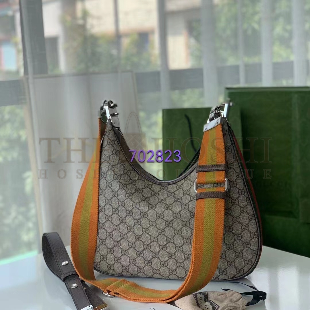 Gvc*1 Women Attache Small Shoulder Bag Beige Ebony GG Svp*me Canvas Master Quality