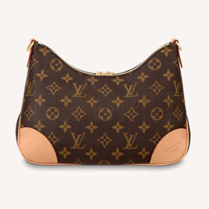 L0vis Vvtt0n LV Women Boulogne Handbag Beige Brown Monogram Coated Canvas M45830 Master Quality