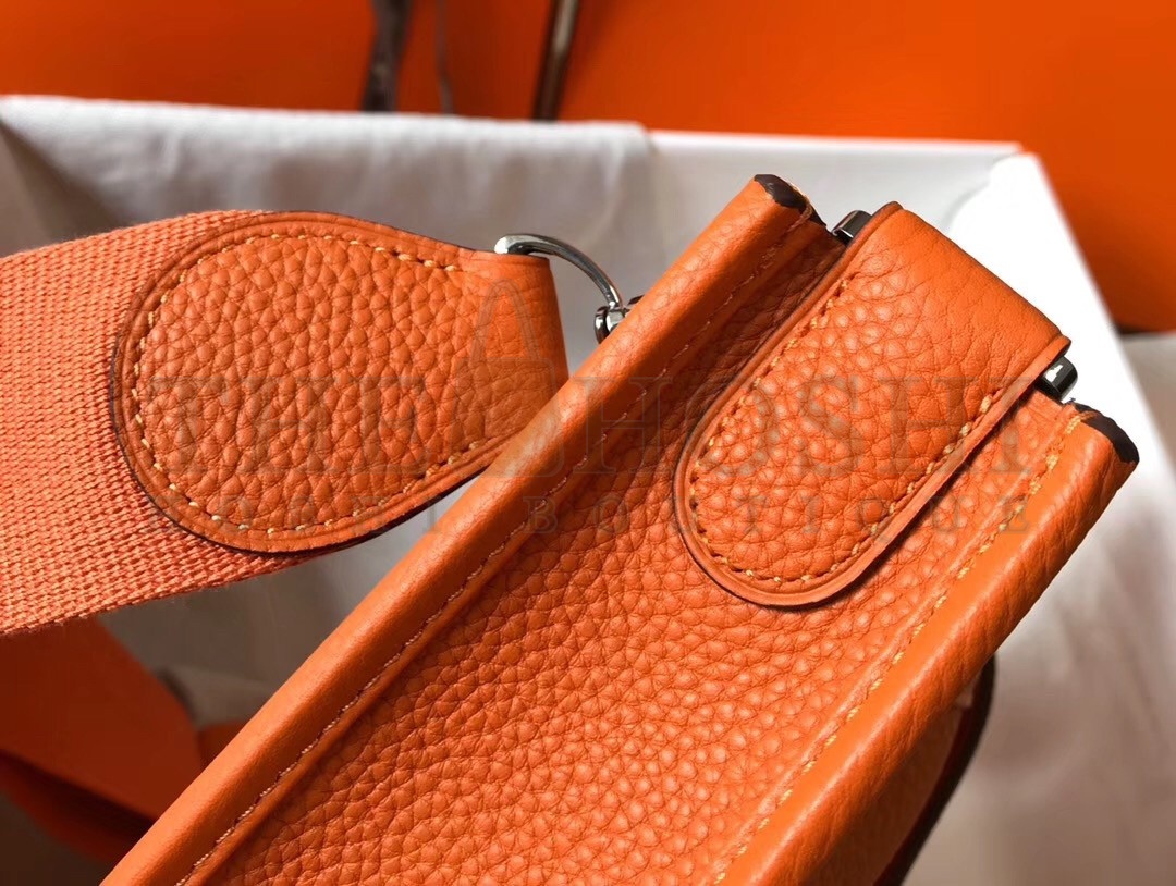 H**me5 Evelyne III 29 Bag In Orange Clemence Leather Master Quality