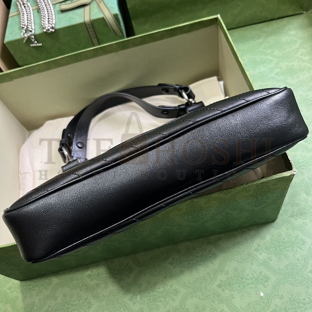 Gvc*1 Women GG Blondie Small Tote Bag Black Leather Round Interlocking G Master Quality