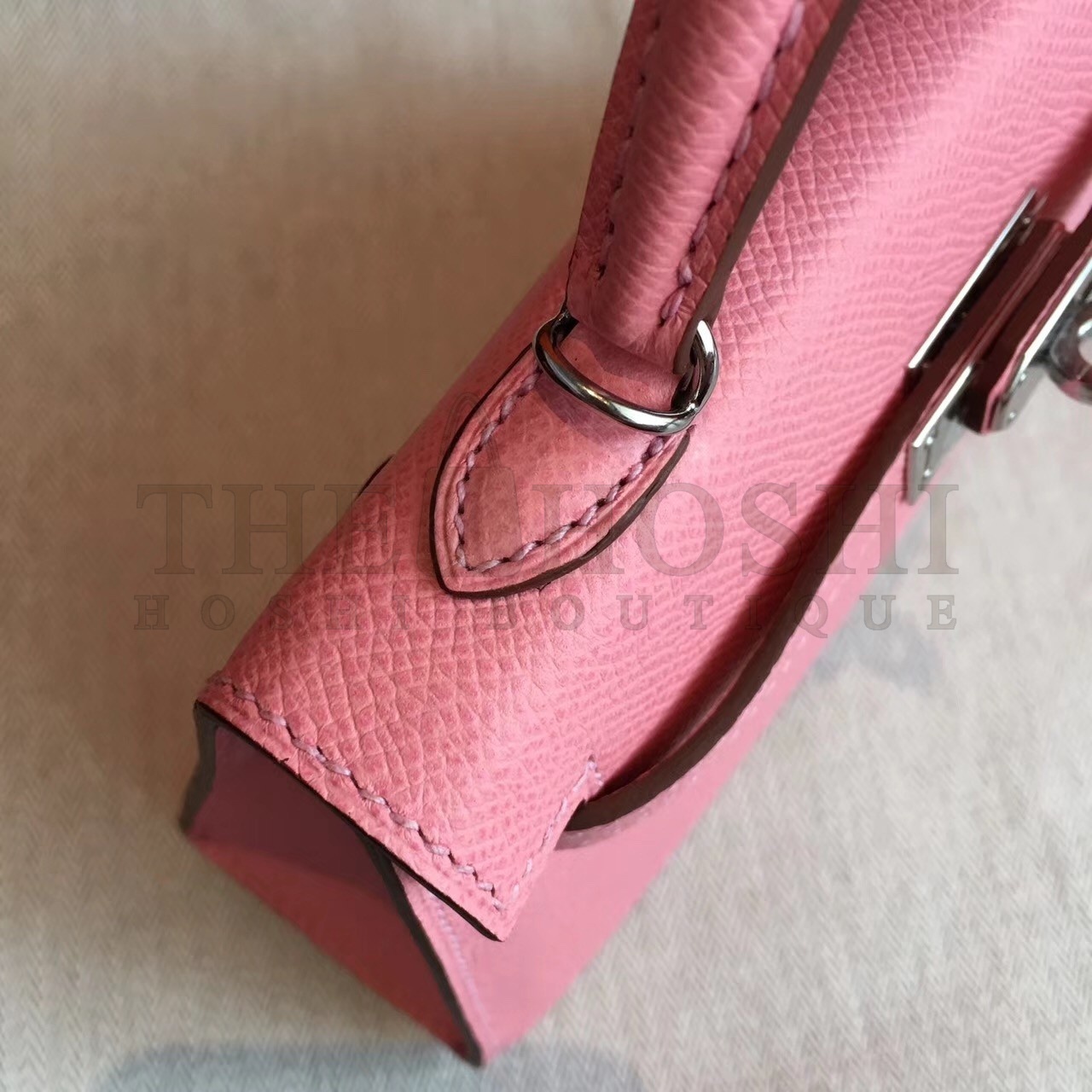 H**me5 Rose Confetti Epsom Kelly Mini II Handmade Bag Master Quality