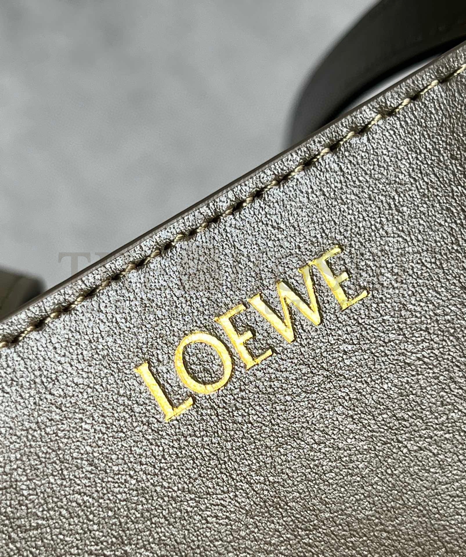 L0ew* Medium Puzzle Fold Tote Bag in Dark Green Calfskin Master Quality