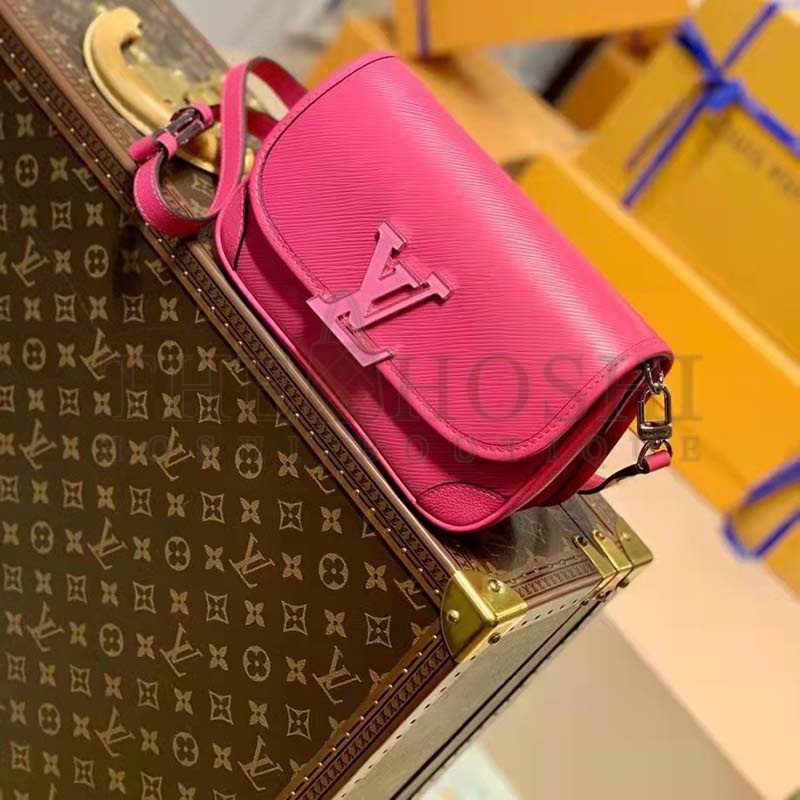L0vis Vvtt0n LV Women Buci Crossbody Pink Epi Grained Smooth Cowhide Leather Master Quality
