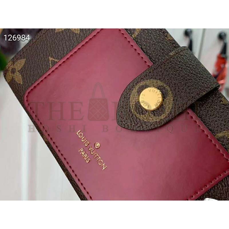 L0vis Vvtt0n LV Women Juliette Wallet Monogram Coated Canvas-Rose Master Quality