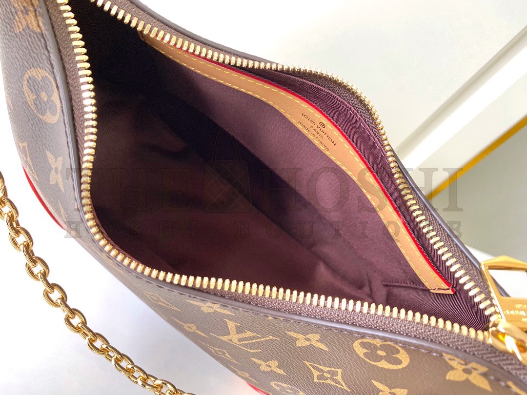 L0vis Vvtt0n LV Women Boulogne Handbag Beige Brown Monogram Coated Canvas M45830 Master Quality