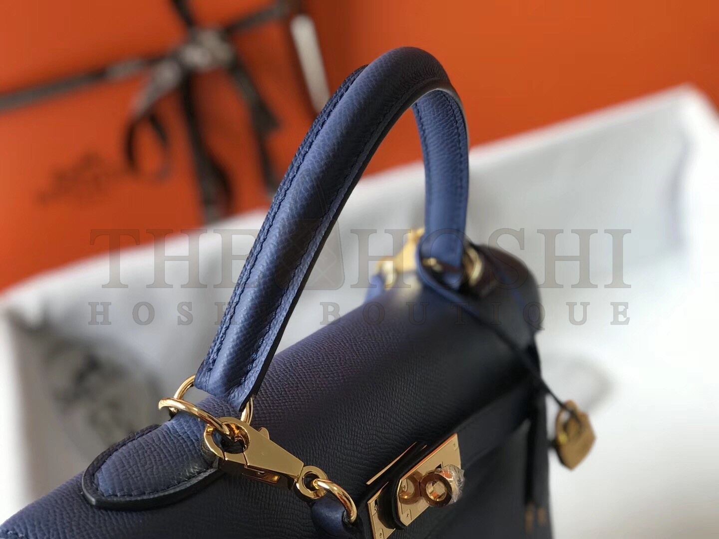H**me5 Blue Agate Epsom Kelly 32cm Sellier Bag Master Quality