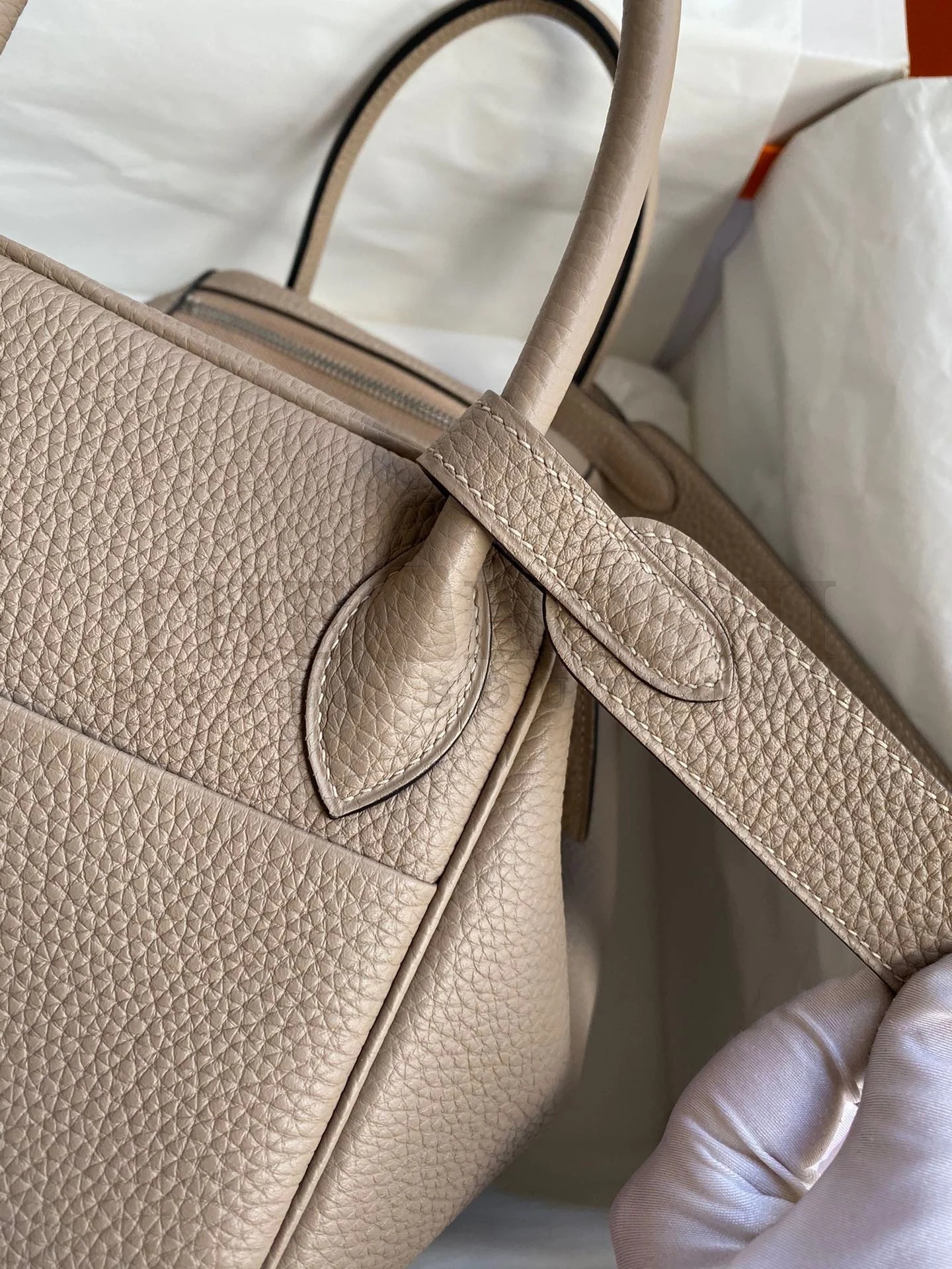 H**me5 Lindy 30 Handmade Bag In Tourterelle Clemence Leather Master Quality