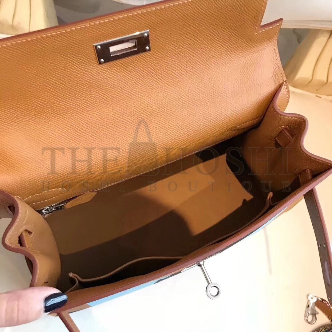 H**me5 Multicolor Stripes Kelly 28cm Brown Bag Master Quality