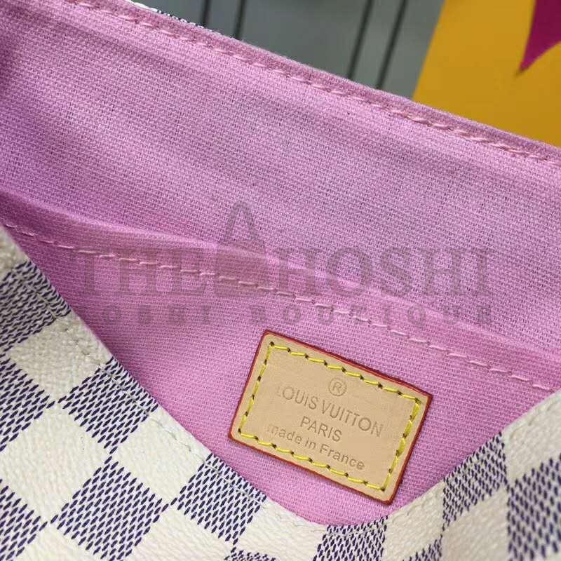 L0vis Vvtt0n LV Women Croisette Handbag in Damier Azur Coasted Canvas-Sandy Master Quality