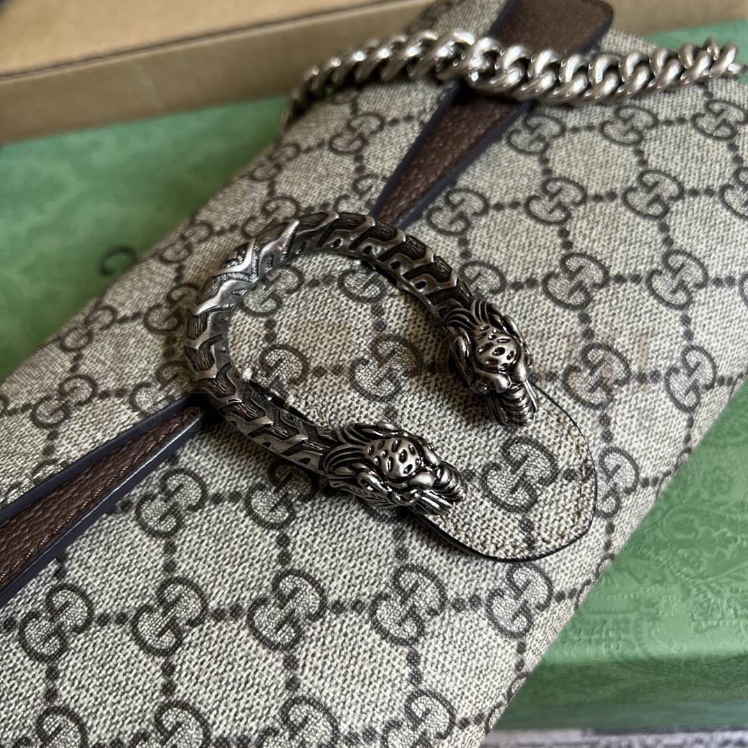 Gvc*1 Dionysus Small Shoulder Bag Cosmogonie Collection GG Svp*me Canvas Brown Leather Trim 25x14x4cm 731782 Master Quality