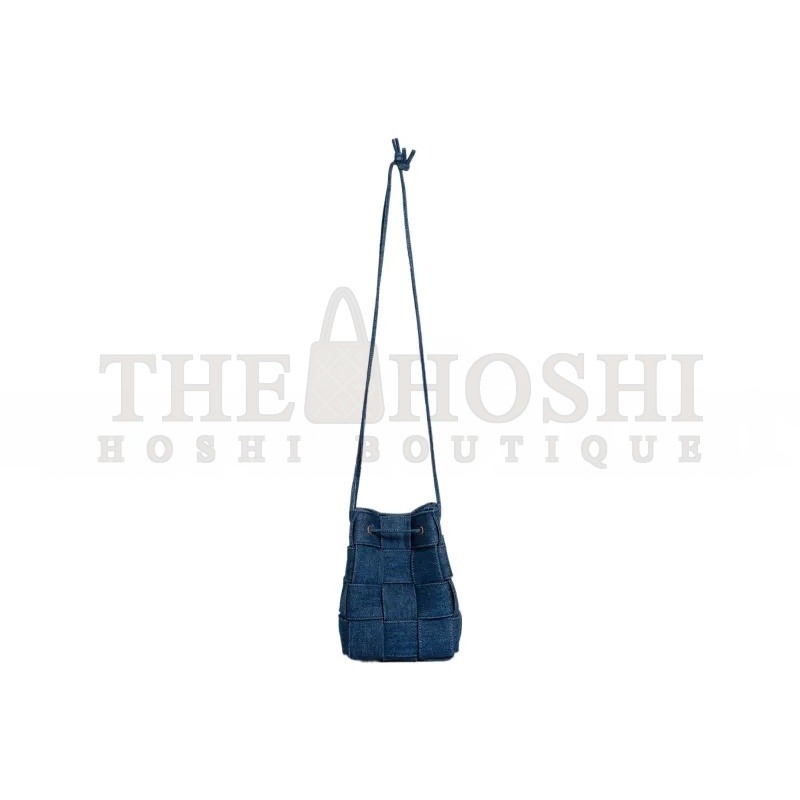 B0tt*ga Ven*ta CASSETTE DENIM BUCKET 743789V2ZB14019 (18*13.5*13.5cm) Master Quality