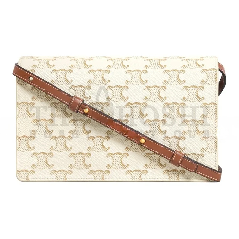 Ce1i*e CROSSBODY BAG IN TRIOMPHE CANVAS AND SMOOTH LAMBSKIN 10D852CG9.01TA (20*11.5cm) Master Quality