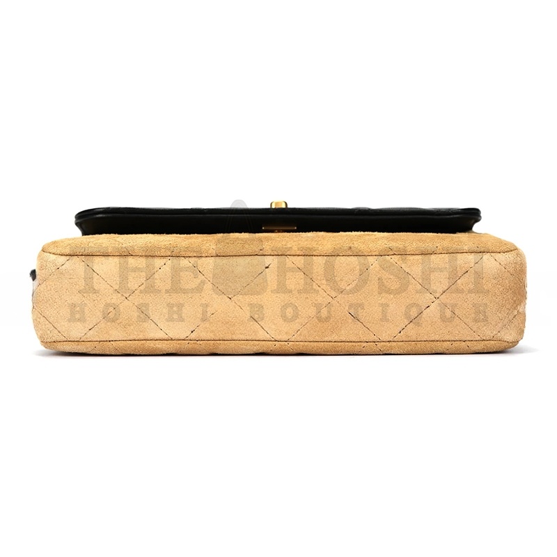 Ch**el BLACK SUEDE FLAP CROSSBODY BAG AP4677 (19.5*11.5*5cm) Master Quality