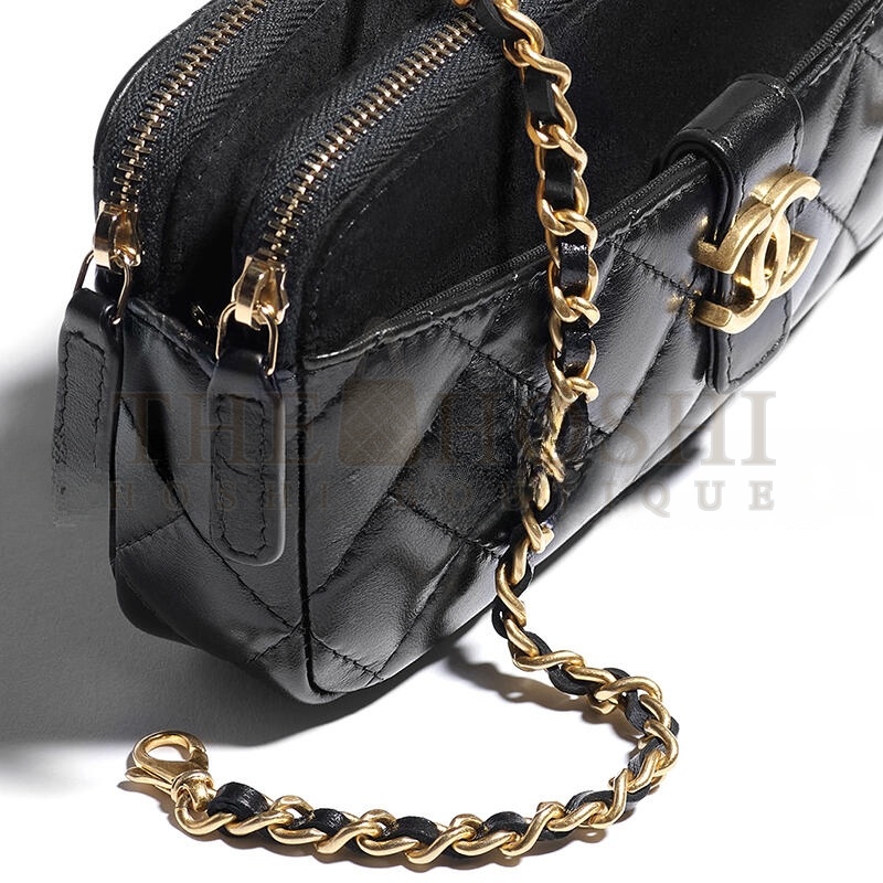 Ch**el ZIPPED PHONE HOLDER WITH CHAIN AP4743 B20683 (17.5*10*3cm) Master Quality