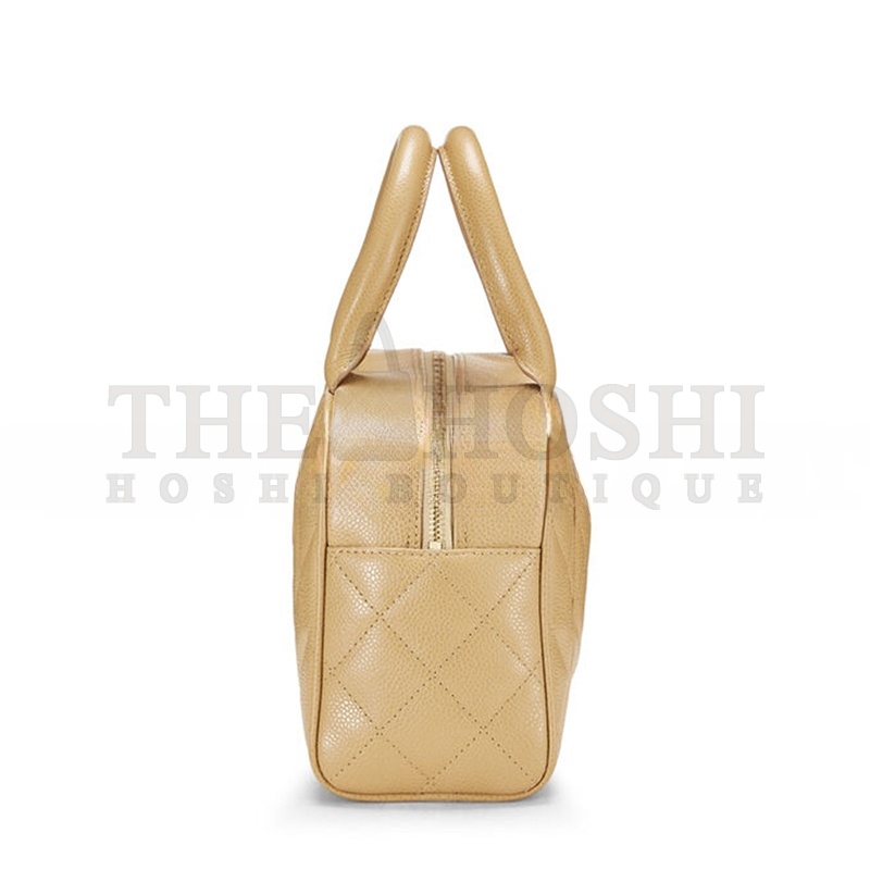 Ch**el BEIGE QUILTED CAVIAR BOWLER SMALL 71302 (25*15*7cm) Master Quality
