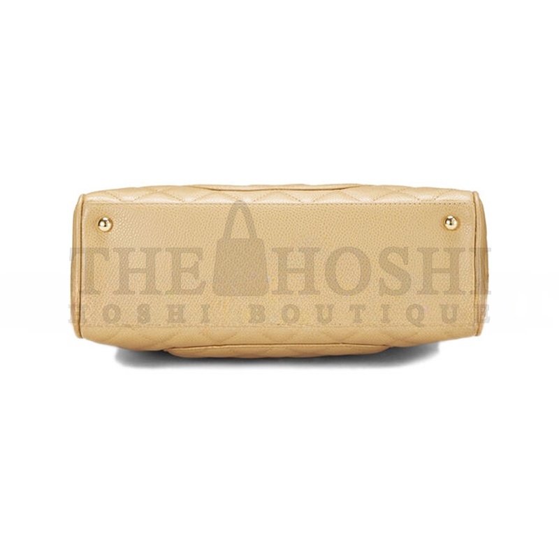 Ch**el BEIGE QUILTED CAVIAR BOWLER SMALL 71302 (25*15*7cm) Master Quality