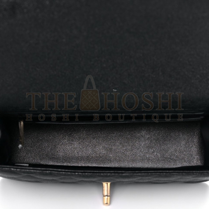 Ch**el CAVIAR QUILTED MINI TOP HANDLE FLAP 1104674 (20*12*7cm) Master Quality
