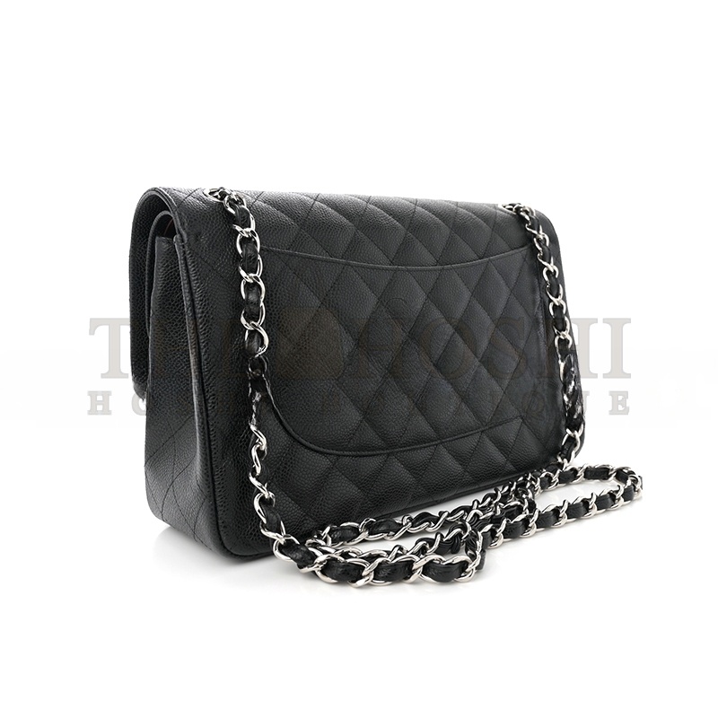 Ch**el CAVIAR QUILTED JUMBO DOUBLE FLAP 1630686 (30*19*9cm) Master Quality