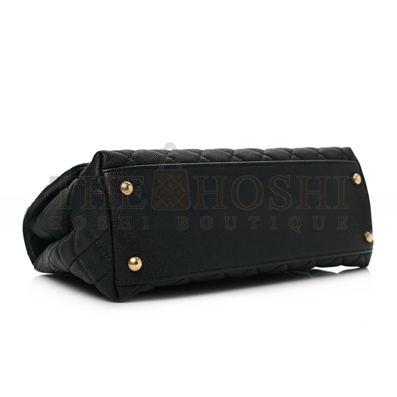 Ch**el CAVIAR LIZARD EMBOSSED QUILTED SMALL COCO HANDLE FLAP 1150942 (29*18*12cm) Master Quality