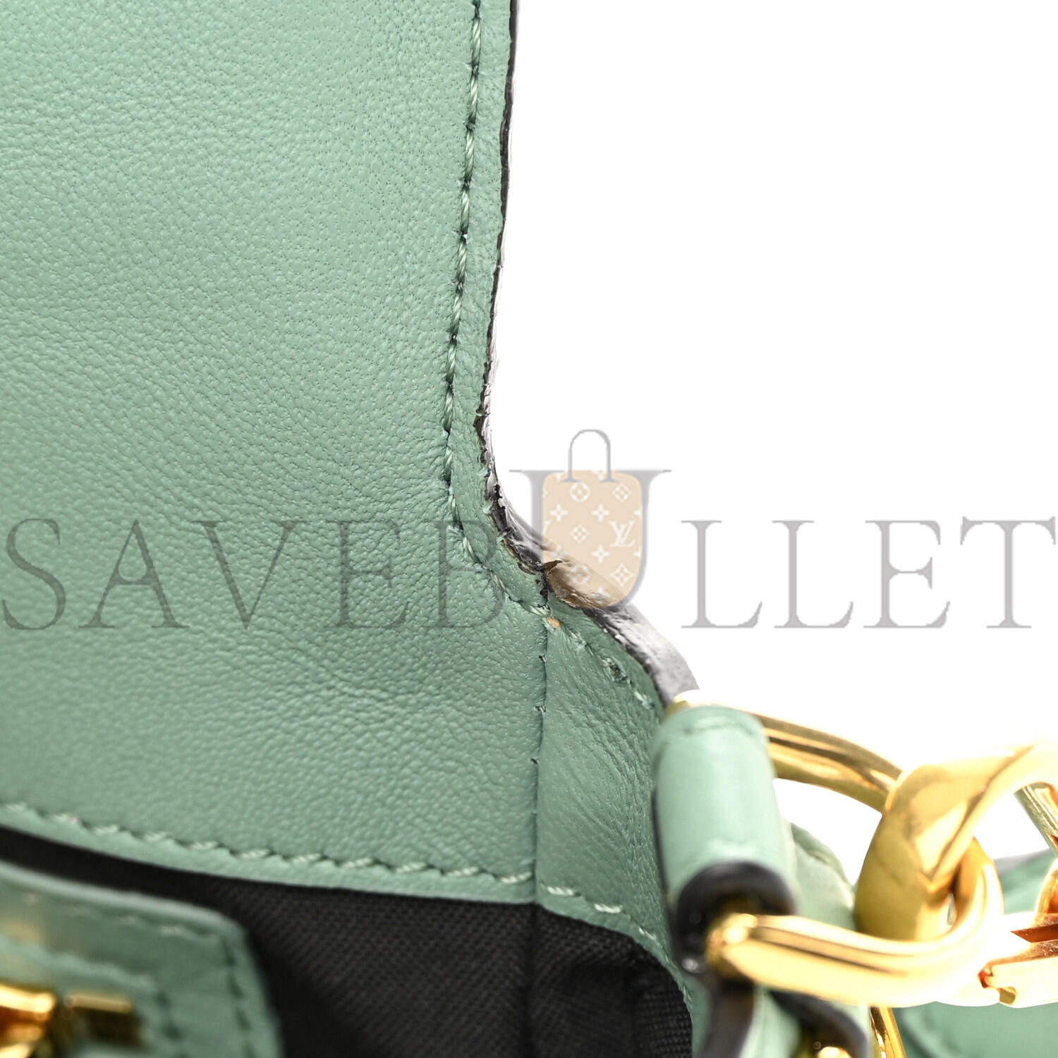 F**di NAPPA FF 1974 EMBOSSED BAGUETTE MENTA (26*17*6cm) Master Quality