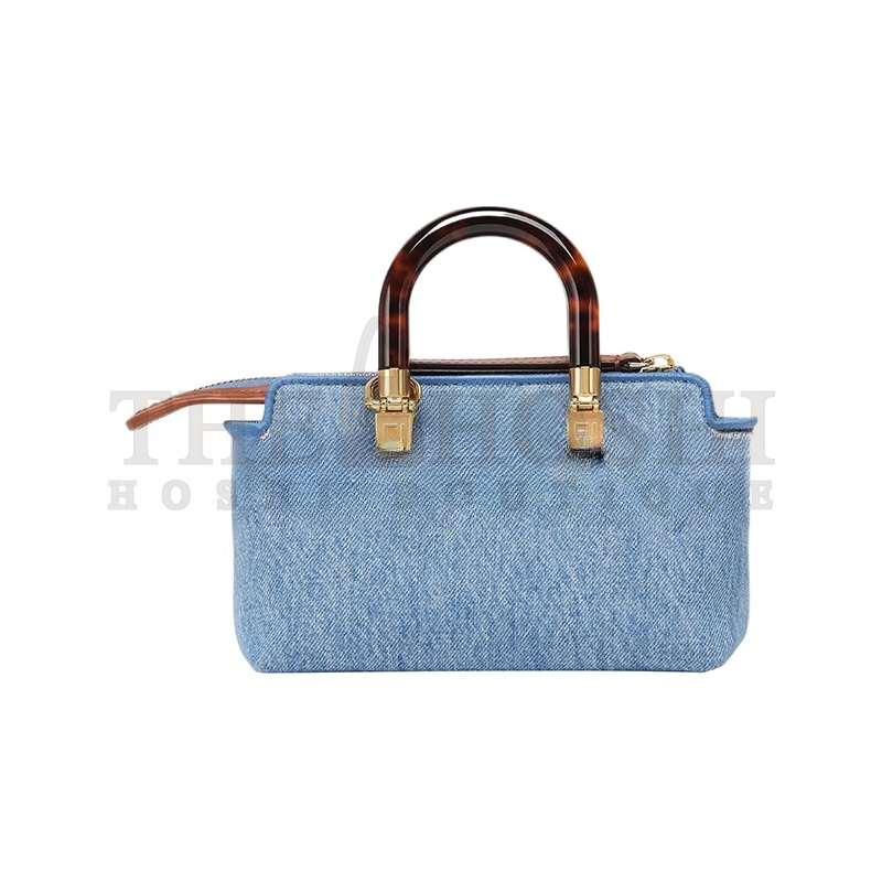 F**di BY THE WAY SMALL DENIM BOSTON TOTE CROSSBODY BAG 8BS067AJR2F1LB6 (20*12*9m) Master Quality