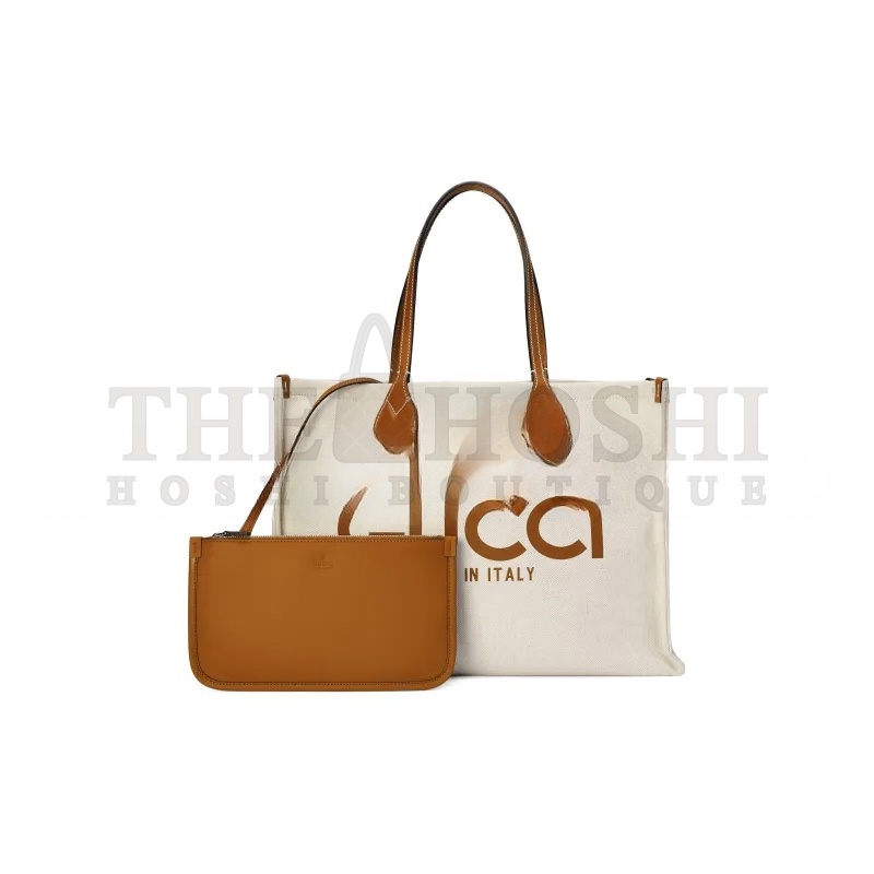 Gvc*1 PRINT TOTE BAG NEW BEIGE CANVAS 772176 (41*29*18cm) Master Quality