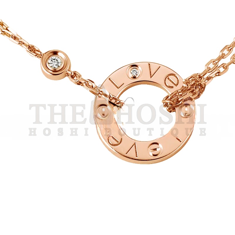 Ca*t1er LOVE NECKLACE, 2 D1am0ndS B7224509 Master Quality
