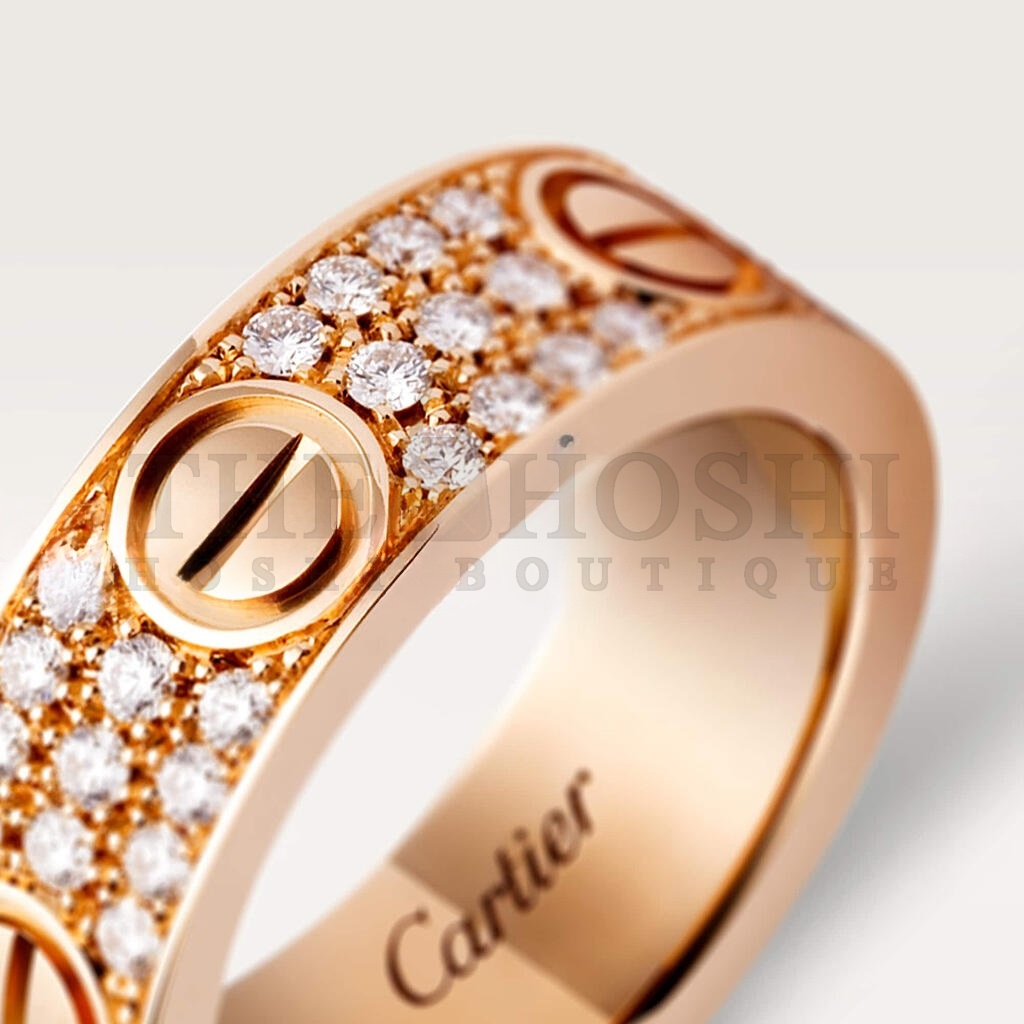 Ca*t1er  LOVE RING, D1am0nd-PAVED B4087600 Master Quality