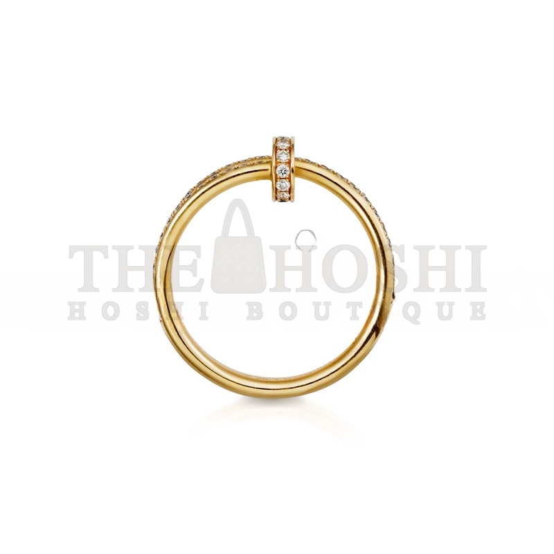 Ca*t1er JUSTE UN CLOU RING, DOUBLE, SEMI-PAVED B4211900 Master Quality