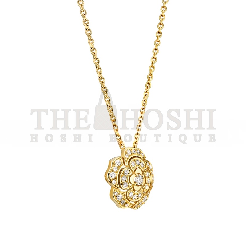 Ch**el BOUTON DE CAMÉLIA NECKLACE Ref. J12037 Master Quality