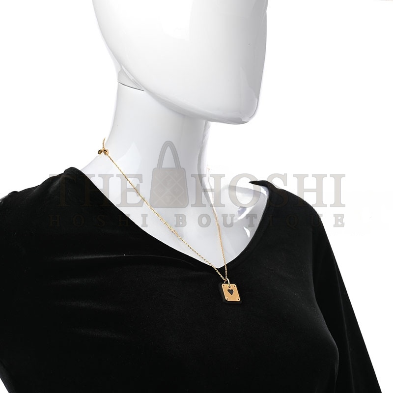 H**me5 GOLD PLATED SWIFT AS DE COEUR NECKLACE BLACK Master Quality