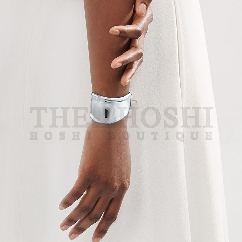 T*f*ny ELSA PERETTI™ MALL BONE CUFF IN STERLING SILVER 60020029 Master Quality