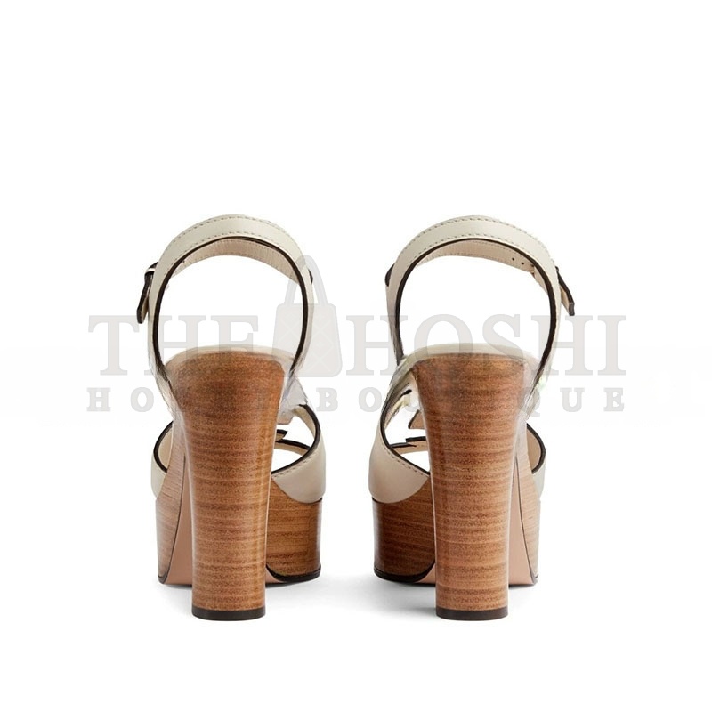 Gvc*1 LEATHER HEEL SANDALS Master Quality